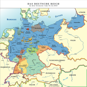 Deutschland Grenzen 1937