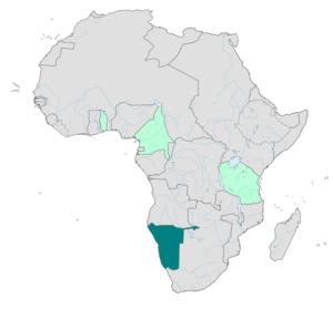 Karte von Deutsch Südwestafrika