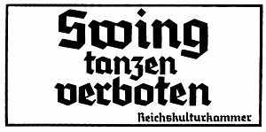 Schild Swing tanzen verboten