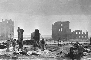 Zerstörtes Stadtzentrum von Stalingrad