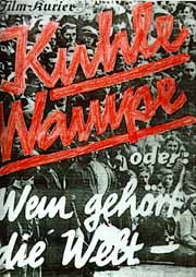 Neue Sachlichkeit Film Filmplakat von "Kuhle Wampe"