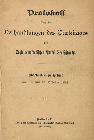 Parteitag der SPD in Erfurt 1891
